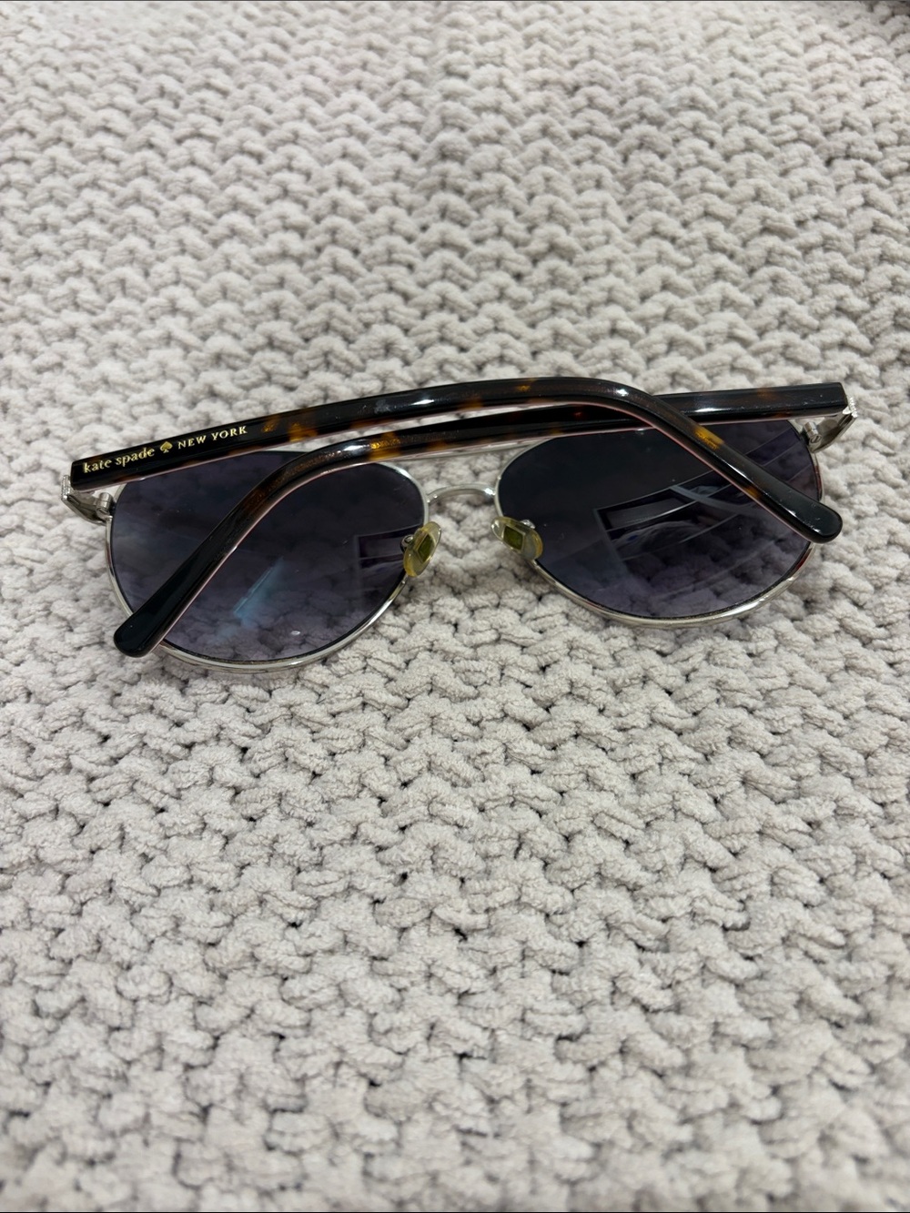 kate spade Tortoiseshell Frame Sunglasses - Black Lenses